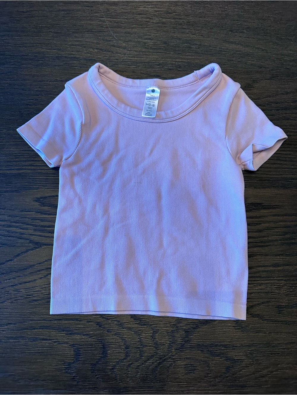 Yogalicious Lilac Ribbed Short Sleeve Tee for Kids